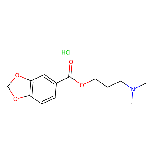3-(Dimethylamino)propyl benzo[d][1,3]dioxole-5-carboxylate hydrochloride structure