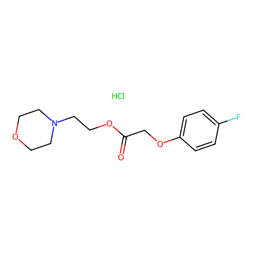2-Morpholinoethyl 2-(4-fluorophenoxy)acetate hydrochloride structure