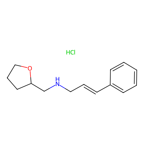 [(2E)-3-Phenyl-2-propen-1-yl](tetrahydro-2-furanylmethyl)amine hydrochloride structure