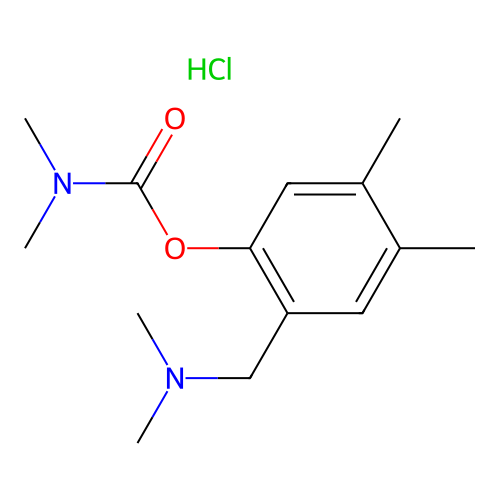 2-((Dimethylamino)methyl)-4,5-dimethylphenyl dimethylcarbamate hydrochloride structure