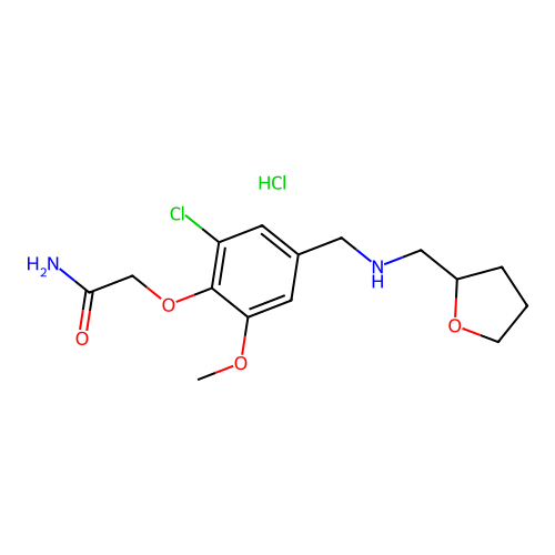 2-[2-chloro-6-methoxy-4-[(oxolan-2-ylmethylamino)methyl]phenoxy]acetamide Hydrochloride structure