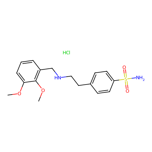 4-(2-((2,3-Dimethoxybenzyl)amino)ethyl)benzenesulfonamide hydrochloride structure