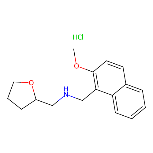 N-[(2-methoxynaphthalen-1-yl)methyl]-1-(oxolan-2-yl)methanamine Hydrochloride structure