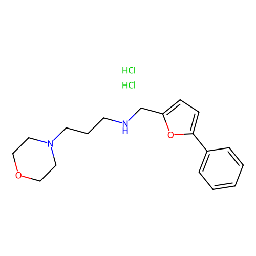 3-morpholino-N-((5-phenylfuran-2-yl)methyl)propan-1-amine dihydrochloride structure