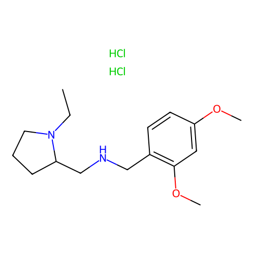 N-(2,4-dimethoxybenzyl)-1-(1-ethylpyrrolidin-2-yl)methanamine dihydrochloride structure