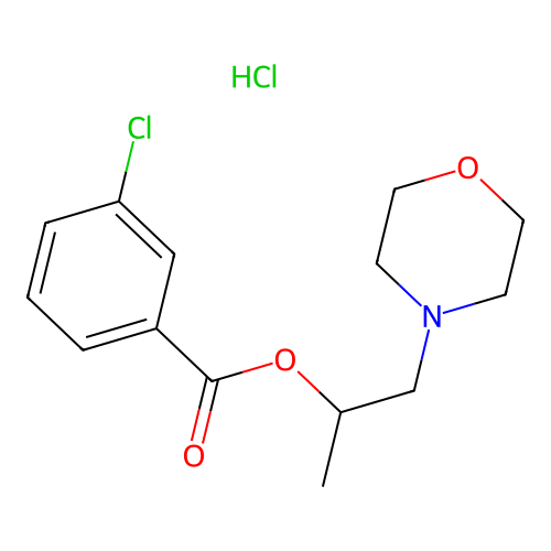 1-Morpholinopropan-2-yl 3-chlorobenzoate hydrochloride structure