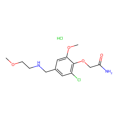 2-[2-chloro-6-methoxy-4-[(2-methoxyethylamino)methyl]phenoxy]acetamide Hydrochloride structure