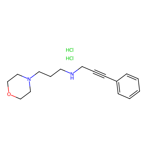 N-(3-morpholinopropyl)-3-phenylprop-2-yn-1-amine dihydrochloride structure