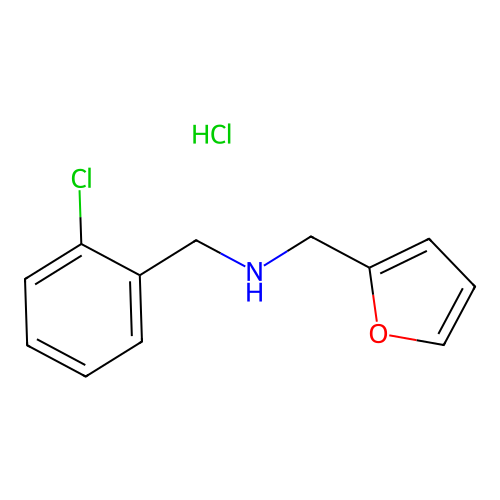 [(2-Chlorophenyl)methyl][(furan-2-yl)methyl]amine hydrochloride structure