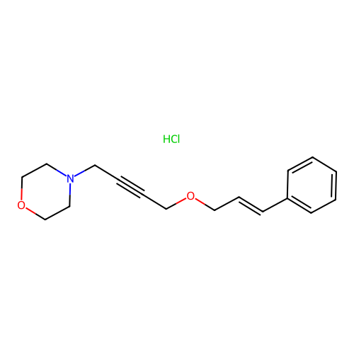 4-[4-((E)-3-Phenyl-allyloxy)-but-2-ynyl]-morpholine structure