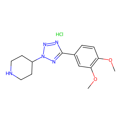 4-[5-(3,4-Dimethoxyphenyl)-2H-tetrazol-2-yl]piperidine hydrochloride structure