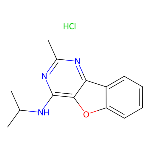 N-isopropyl-2-methylbenzofuro[3,2-d]pyrimidin-4-amine hydrochloride structure