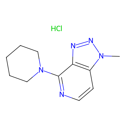 1-methyl-4-(piperidin-1-yl)-1H-[1,2,3]triazolo[4,5-c]pyridine hydrochloride structure
