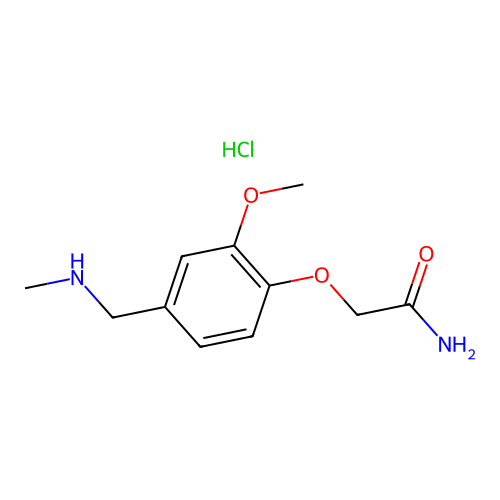 2-(2-Methoxy-4-((methylamino)methyl)phenoxy)acetamide hydrochloride structure