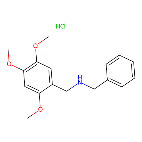 N-benzyl-1-(2,4,5-trimethoxyphenyl)methanamine Hydrochloride structure