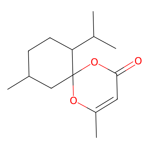 1,5-Dioxaspiro[5.5]undec-3-en-2-one, 7-isopropyl-4,10-dimethyl- structure