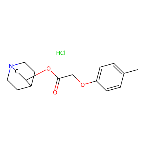 Quinuclidin-3-yl 2-(p-tolyloxy)acetate hydrochloride structure