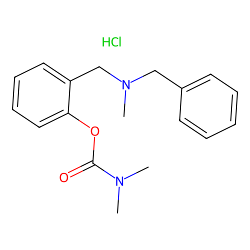 2-((Benzyl(methyl)amino)methyl)phenyl dimethylcarbamate hydrochloride structure