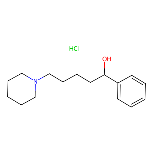 1-Phenyl-5-(piperidin-1-YL)pentan-1-OL hydrochloride structure