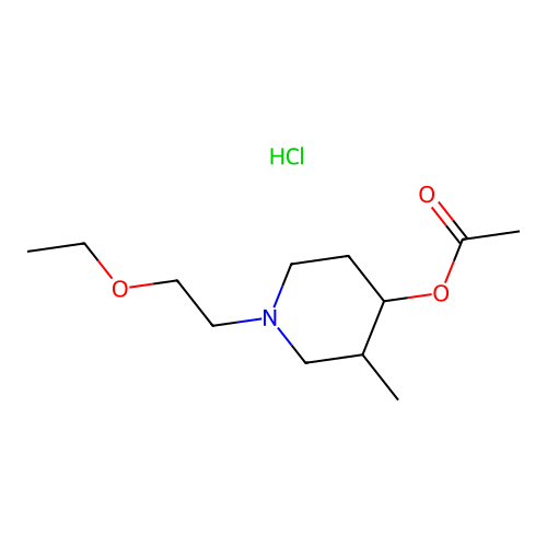 (3R,4S)-1-(2-Ethoxyethyl)-3-methylpiperidin-4-YL acetate hydrochloride structure