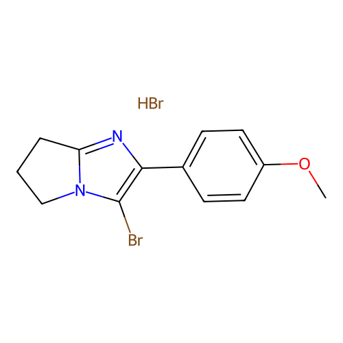 3-bromo-2-(4-methoxyphenyl)-6,7-dihydro-5H-pyrrolo[1,2-a]imidazole hydrobromide structure