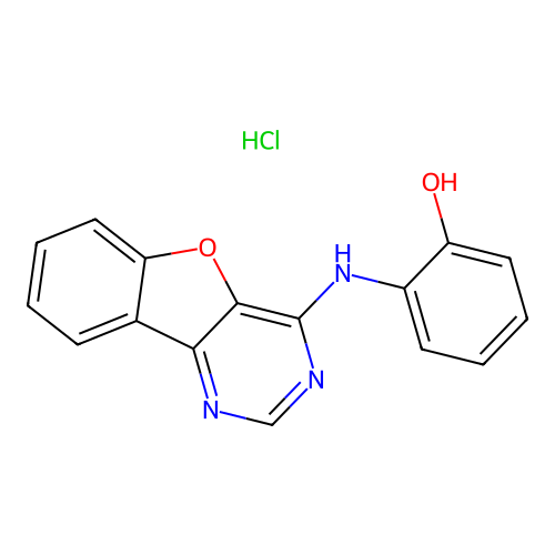 2-(Benzofuro[3,2-d]pyrimidin-4-ylamino)phenol hydrochloride structure