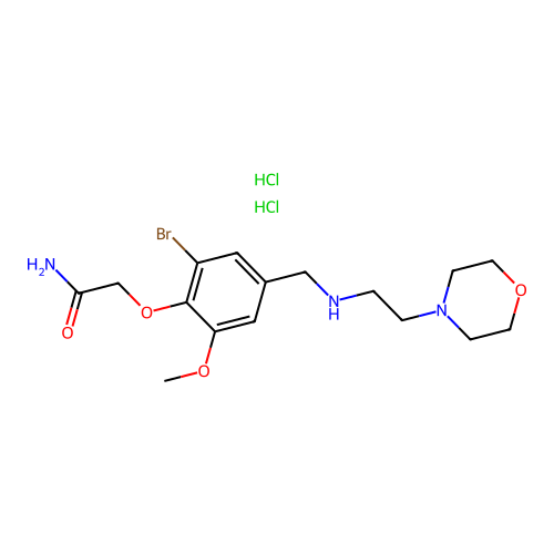 2-[2-bromo-6-methoxy-4-[(2-morpholin-4-ylethylamino)methyl]phenoxy]acetamide Dihydrochloride structure