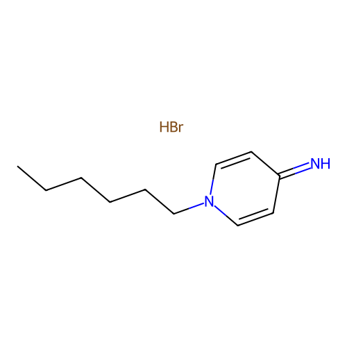 1-hexylpyridin-4(1H)-imine hydrobromide structure