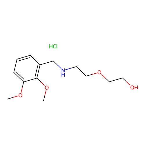2-(2-((2,3-Dimethoxybenzyl)amino)ethoxy)ethanol hydrochloride structure