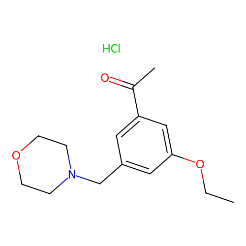 1-(3-Ethoxy-5-(morpholinomethyl)phenyl)ethanone hydrochloride structure