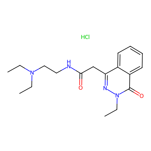 N-(2-Diethylamino-ethyl)-2-(3-ethyl-4-oxo-3,4-dihydro-phthalazin-1-yl)-acetamide structure