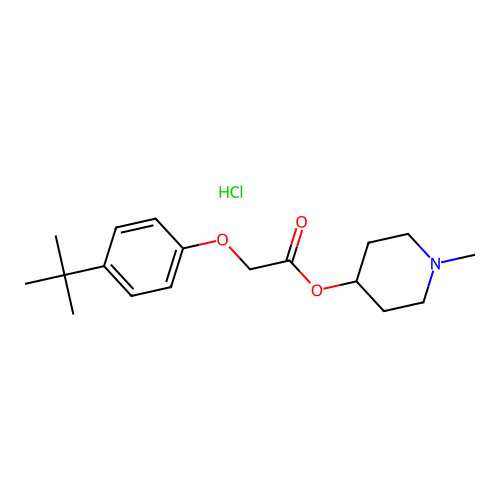 1-Methylpiperidin-4-yl 2-(4-(tert-butyl)phenoxy)acetate hydrochloride structure