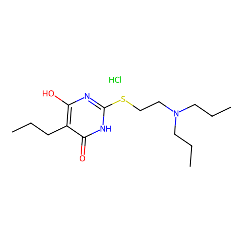 2-(2-Dipropylamino-ethylsulfanyl)-6-hydroxy-5-propyl-3H-pyrimidin-4-one structure