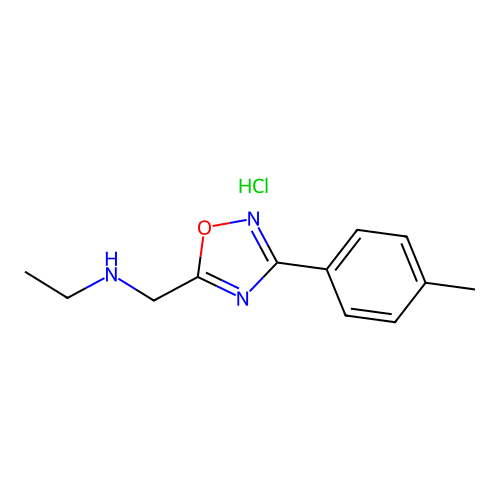 N-{[3-(4-Methylphenyl)-1,2,4-oxadiazol-5-YL]methyl}ethanamine hydrochloride structure