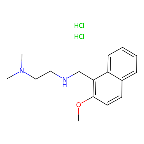 N-[(2-methoxynaphthalen-1-yl)methyl]-N',N'-dimethyl-ethane-1,2-diamine Dihydrochloride structure