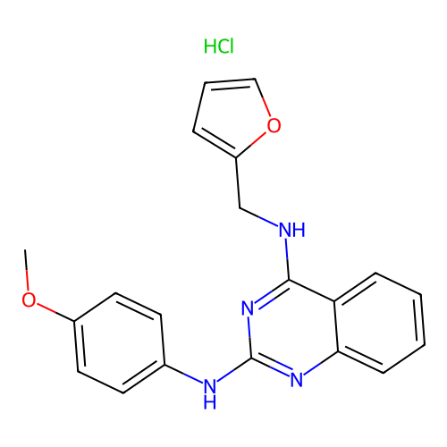 N4-(furan-2-ylmethyl)-N2-(4-methoxyphenyl)quinazoline-2,4-diamine hydrochloride structure