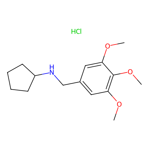 Cyclopentyl-(3,4,5-trimethoxy-benzyl)-amine hydrochloride structure