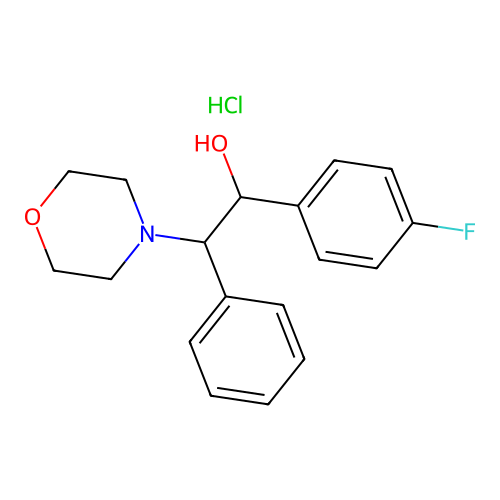 1-(4-Fluorophenyl)-2-morpholino-2-phenylethanol hydrochloride structure