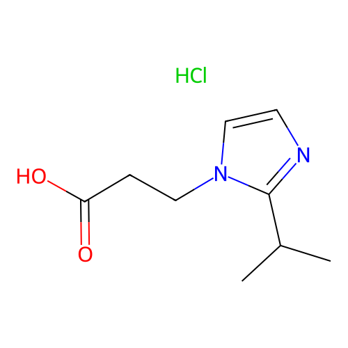 3-[2-(propan-2-yl)-1H-imidazol-1-yl]propanoic acid hydrochloride structure