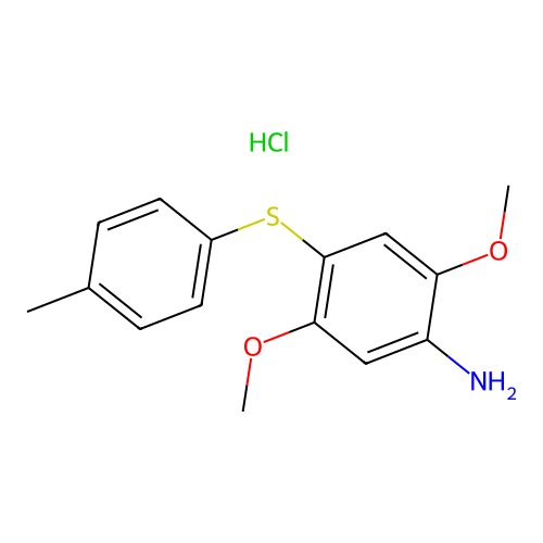 2,5-Dimethoxy-4-(p-tolylthio)aniline hydrochloride structure