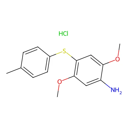 2,5-二甲氧基-4-(4-甲基苯基)硫基苯胺;氢氯化物 structure