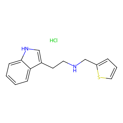 [2-(1H-indol-3-yl)ethyl][(thiophen-2-yl)methyl]amine hydrochloride structure