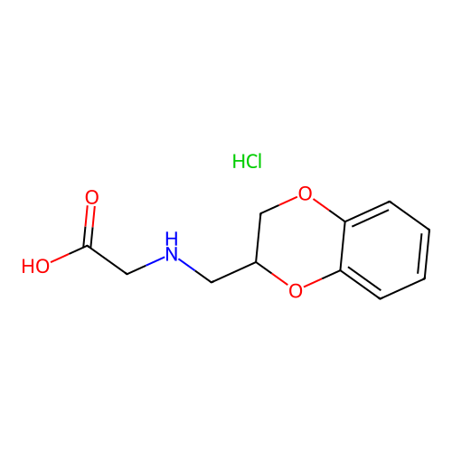 [(2,3-Dihydro-benzo[1,4]dioxin-2-ylmethyl)-amino]-acetic acid hydrochloride structure