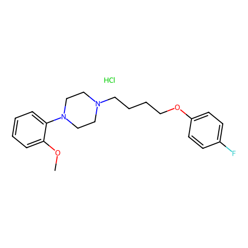 1-(4-(4-Fluorophenoxy)butyl)-4-(2-methoxyphenyl)piperazine hydrochloride structure