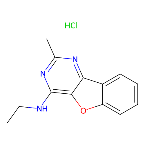 N-ethyl-2-methylbenzofuro[3,2-d]pyrimidin-4-amine hydrochloride structure