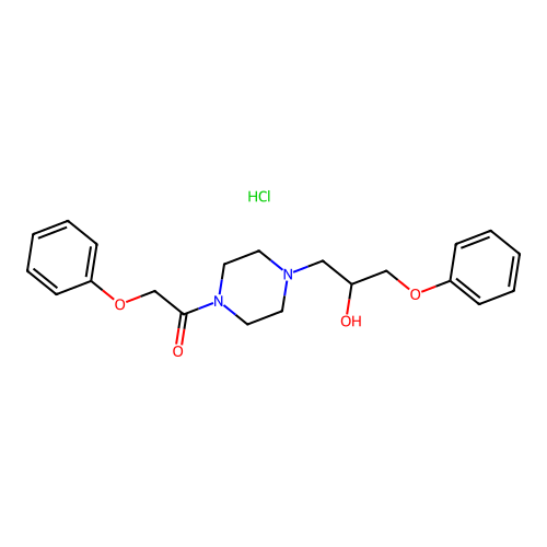 1-(4-(2-Hydroxy-3-phenoxypropyl)piperazin-1-yl)-2-phenoxyethanone hydrochloride structure