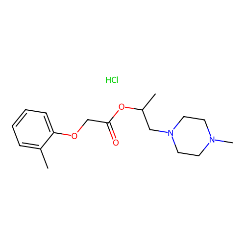 1-(4-Methylpiperazin-1-yl)propan-2-yl 2-(o-tolyloxy)acetate hydrochloride structure