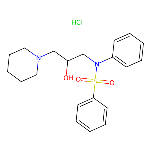 N-(2-hydroxy-3-(piperidin-1-yl)propyl)-N-phenylbenzenesulfonamide hydrochloride structure