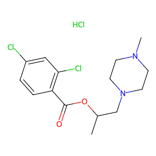 1-(4-Methylpiperazin-1-yl)propan-2-yl 2,4-dichlorobenzoate hydrochloride structure