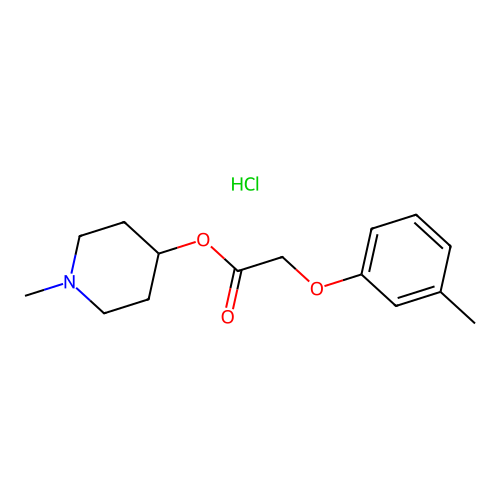 m-Tolyloxy-acetic acid 1-methyl-piperidin-4-yl ester structure
